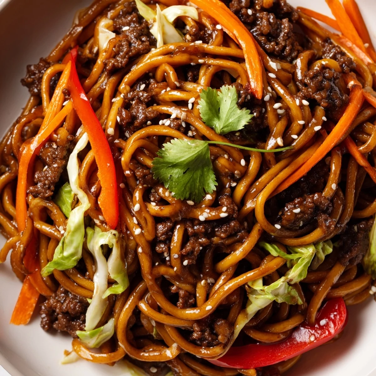 Asian Ground Beef Noodles