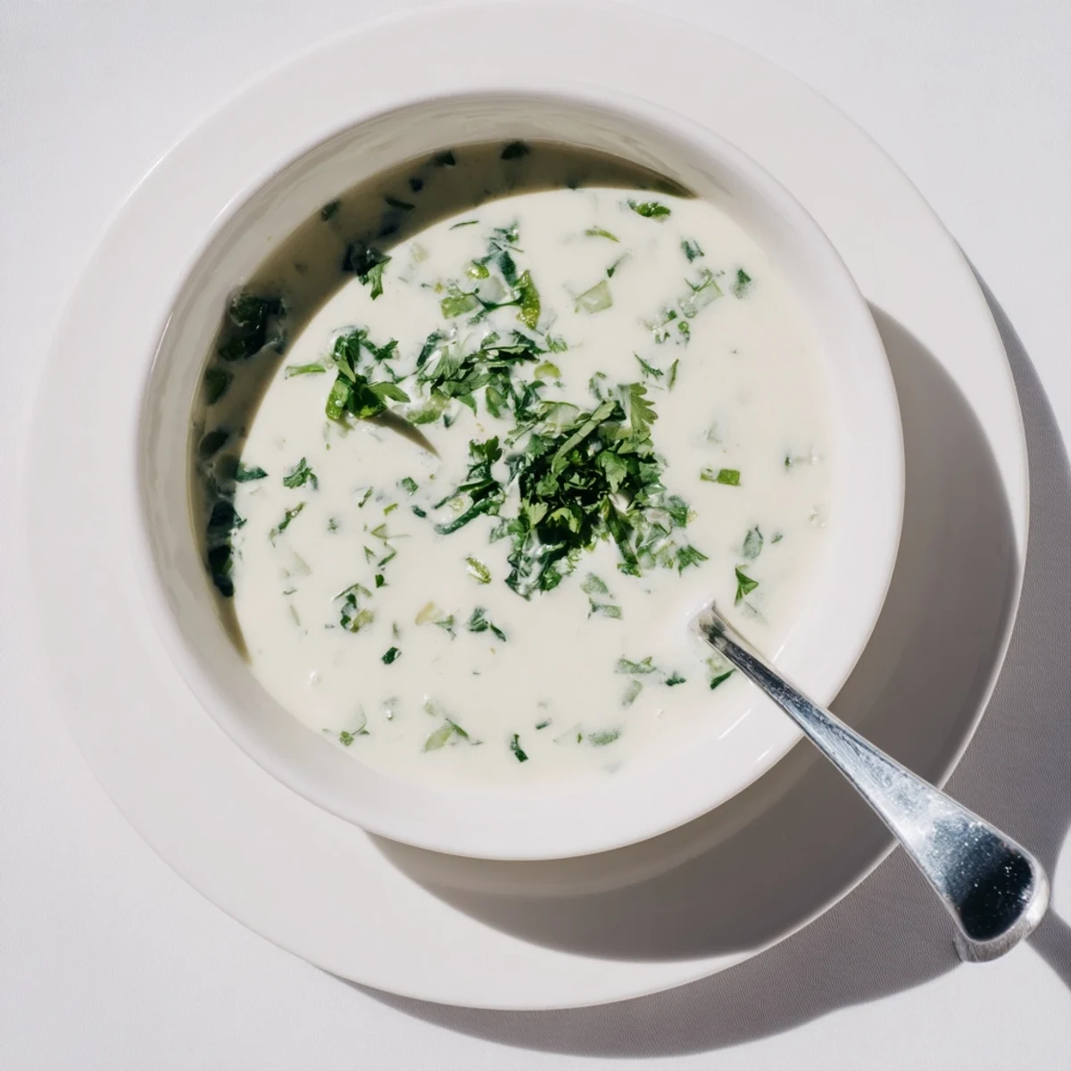 Rich white sauce dip served with warm tortilla chips and jalapeño slices