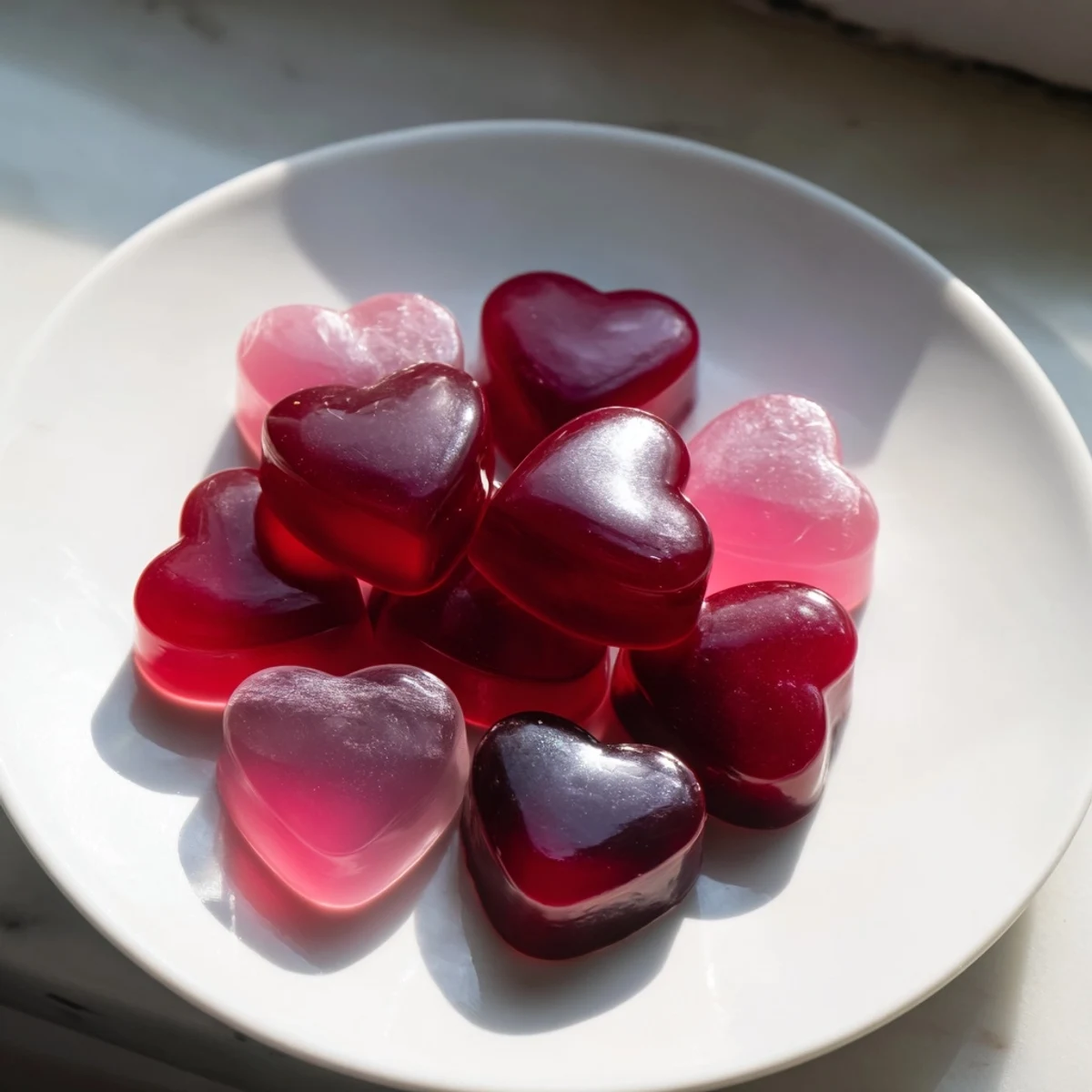 A close-up view of fresh homemade raspberry gummy snacks inside a silicone mold, ready for refrigeration and setting.