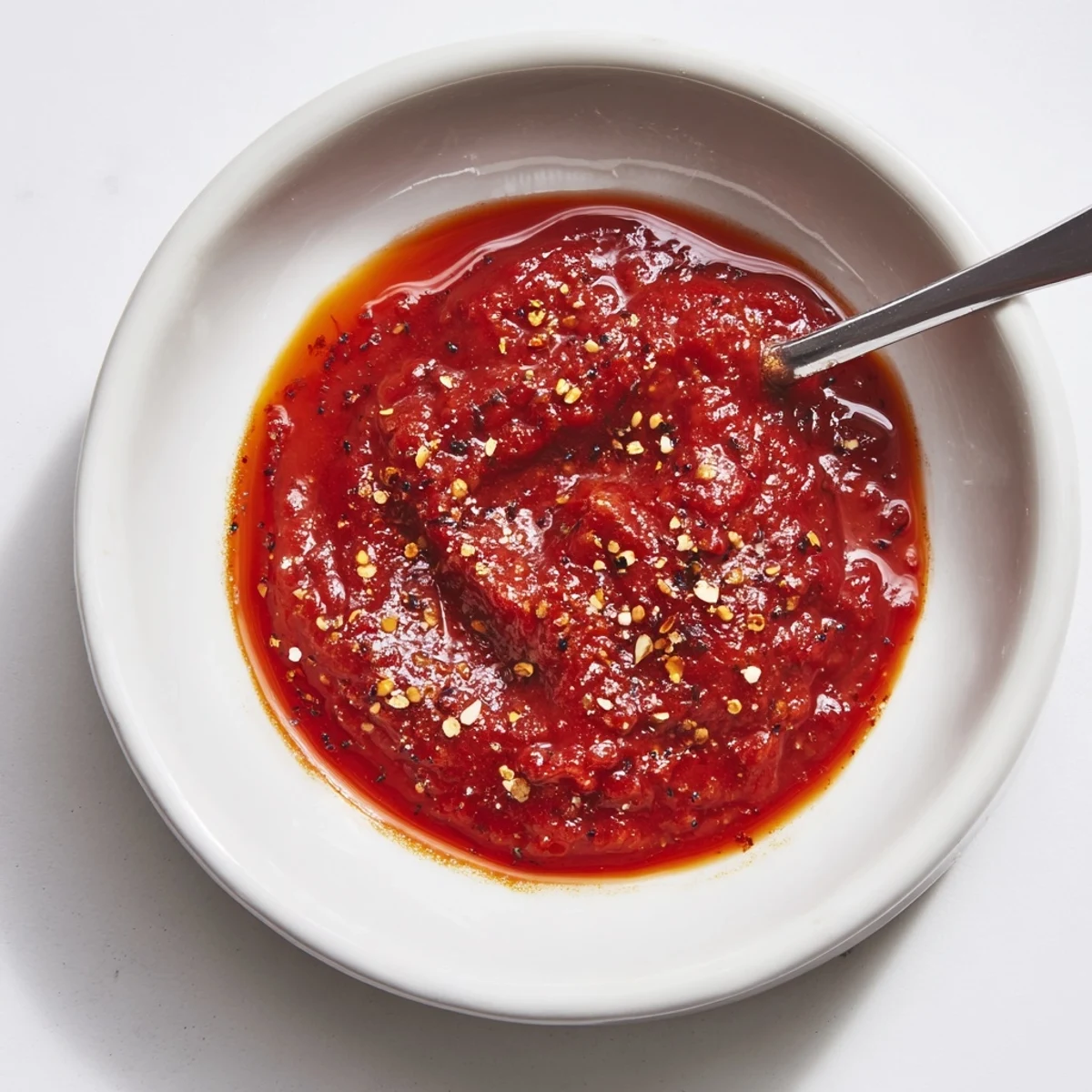 Rustic Sun Dried Tomato Sauce spooned over grilled chicken, bright lemon notes