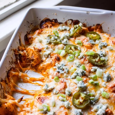 Jalapeno Buffalo Chicken Casserole